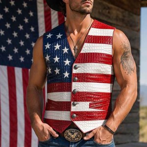 Gilet moto décontracté en cuir PU personnalisé pour homme, respirant, col en V, fermeture boutonnée, sans manches, vêtement d'extérieur d'hiver pour motard - Product Image 6