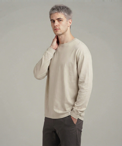 เสื้อยืดแขนยาวผู้ชายไซส์ใหญ่ ขายส่ง ผ้าฝ้าย 100% คอกลม สวมใส่สบาย ทรงหลวม เสื้อยืดลำลอง สไตล์สตรีทแฟชั่น เสื้อยืดวิ่งออกกำลังกาย - Product Image 4