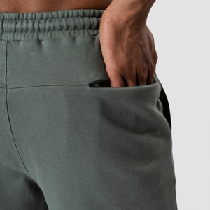 Pantalones cortos Bermuda de algodón de color sólido para hombre con cordón en la cintura y bolsillos, ropa informal, pantalones cortos transpirables de estilo urbano - Product Image 6