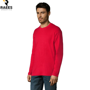 Custom Printed Cotton <b>Long</b> Sleeve <b>T</b>-<b>Shirt</b> for Men Regular <b>Fit</b> Breathable Canvas Fabric High Quality OEM Service Casual Style - Product Image 5