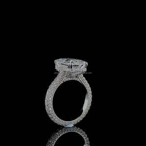 14K ทองคำขาว5.01กะรัต D สีแล็บแหวนหมั้นเพชรขนาด11x8มม. เพชรเม็ดกลมมรกตตัดสีทองของขวัญแต่งงาน - Product Image 3