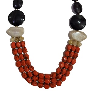 สร้อยคอเรซิ่นประดับลูกปัดแฟชั่น สินค้าขายดีจากอินเดีย ทำด้วยมือ เหมาะสำหรับทุกเพศทุกวัย สีสันสวยงาม เหมาะสำหรับงานปาร์ตี้ - Product Image 1