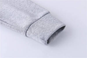 เสื้อสเวตเชิ้ตมีฮู้ดสีครีมสำหรับผู้ชาย ผ้าฝ้ายฟลีซ 100% สีพื้น แขนยาว ใส่ได้ในฤดูใบไม้ร่วง - Product Image 6