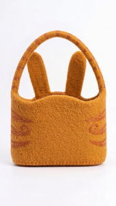 กระเป๋าแมวสีส้มทำมือจากไมโครไฟเบอร์รักษ์โลก น่ารัก ลายสัตว์ สะพายไหล่ ปิดซิป บุหนังแท้ สีตามสั่ง สำหรับเด็ก - Product Image 2