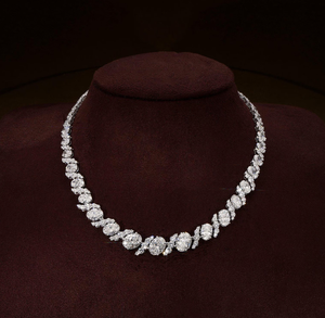 Collar de Plata 925 con Diamante Cultivado en Laboratorio EMIRA, Corte Ovalado, Certificado IGI, Joyería Romántica para Mujer, Regalo de Aniversario - Product Image 1