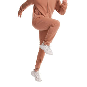 Unisex Casual Tracksuit Set Solid Color Full <b>Zip</b> <b>Hooded</b> Sweatshirt With Side Pockets Polyester Joggers Autumn Wear - Product Image 3
