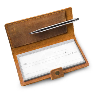 Distributeur mondial vendant des housses de chéquier vintage de qualité supérieure, étanches, anti-poussière, fines, avec porte-cartes et bouton, en gros - Product Image 1