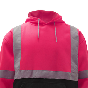 Sweat à capuche de travail haute visibilité imperméable de qualité supérieure à manches longues avec bande réfléchissante, service OEM - Product Image 3