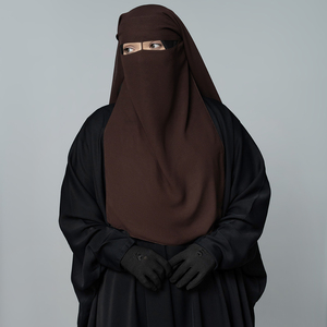 Hiyab Niqab de Color Sólido a la Moda para Mujer, Cubre Rostro Islámico Ligero, Tela Suave, Velo para Uso Diario - Product Image 6