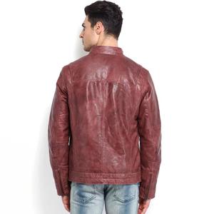 <b>Top</b> Selling Men's Spring <b>Leather</b> Jacket <b>High</b> Street Style Waterproof Windproof Eco-Friendly OEM Service - Product Image 3