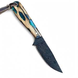 Handcrafted Patterned Steel <b>Craft</b> <b>Tool</b> Turquoise Resin Handle Executive Display Piece - Product Image 6
