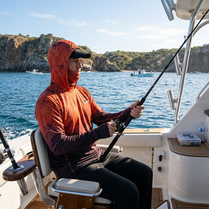 Sweat à capuche de pêche pour homme, séchage rapide, impression par sublimation, polyester de haute qualité, pour la pêche en surfcasting et en bateau - Product Image 5