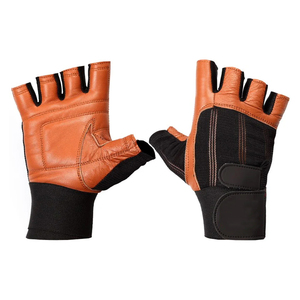 Poignées demi-doigts en cuir imperméables pour l'haltérophilie, les soulevés de terre, les tractions et la musculation - Product Image 1