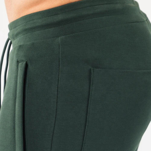 Pantalon de jogging décontracté pour homme en coton 100% de haute qualité, respirant, séchage rapide, taille haute, avec cordon de serrage en molleton - Product Image 5