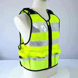 Chaleco de Seguridad Reflectante de Alta Visibilidad Unisex, Ropa de Trabajo Transpirable, Ligera y Duradera - Product Image 6