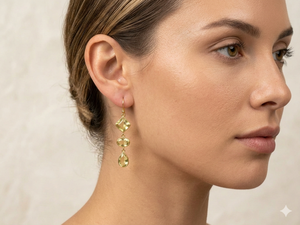 Joyería de Plata de Ley 925 Chapada en Oro para Bodas, Juego de Aretes con Gemas de Topacio Limón para Mujer - Product Image 5