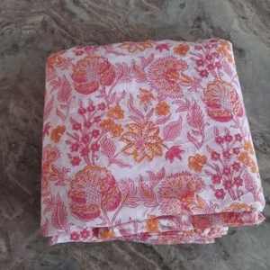 Nueva Tela Ecológica de Algodón Peinado Orgánico, Hecha a Mano en India, con Estampado a Bloque, Ideal para Confección de Vestidos - Product Image 4