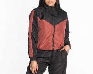 Top Selling Windbreaker Tracksuit Sets Women 2 Piece Patchwork Lightweight Nylon Zipper Front Sporty <b>Joggers</b> Full Sleeve Autumn - Product Image 5