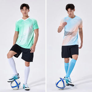 ชุดเสื้อฟุตบอลผ้าโพลีเอสเตอร์สำหรับผู้ชายชุดเสื้อฟุตบอลแบบออกแบบได้ตามต้องการ - Product Image 4