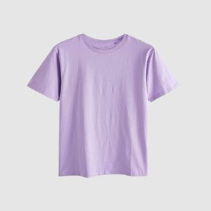 Camiseta de algodón de cuello redondo de color liso para hombre, peso de tela 320g, costuras de doble aguja, fitness - Product Image 4