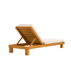 ARTERRA Modern Luxury Beach <b>Sunbed</b> Teak Outdoor Sun Lounger Set Cushioned Waterproof Weather Resistant Garden Patio Hotel Villa - Product Image 6