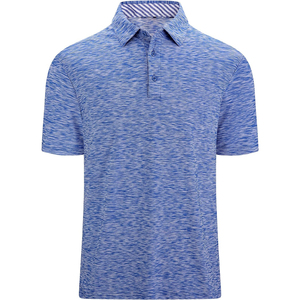 Polo de Manga Corta a Rayas Azules para Hombre, Tejido Transpirable, Ropa Casual - Product Image 1