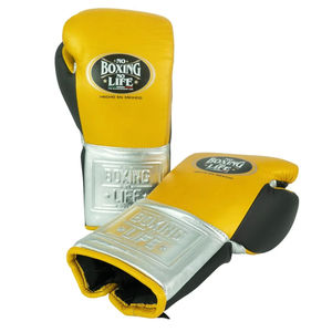 Custom OEM Leather Boxing <b>Gloves</b> Professional Training Sparring <b>Glove</b> Custom Logo Yellow Metallic <b>Silver</b> Black Boxing <b>Gloves</b> - Product Image 2