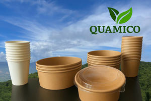 Bol en papier jetable écologique biodégradable pour la restauration de plats chauds et froids - Product Image 3