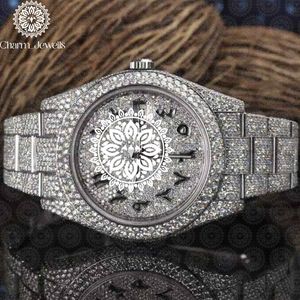 Montre de luxe Charm_Jewells en acier inoxydable, bracelet de 20 mm, fermoir pliant, mouvement à quartz unisexe - Product Image 3