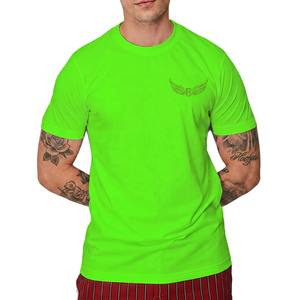 Camiseta Blanca de Manga Corta para Hombre, con Logotipo de Ala en Relieve, Corte Regular, Cuello Redondo, Informal, de Algodón - Product Image 4
