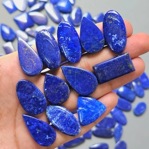 Lot de cabochons en lapis-lazuli naturel de formes variées, taille libre, pierres précieuses bleues pour la fabrication de bijoux - Product Image 4