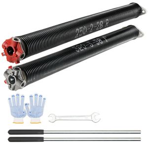Molle a torsione per porte da garage ad alta resistenza (0,25 x 2 x 28 pollici) con barre di avvolgimento antiscivolo e superficie rifinita - Product Image 1