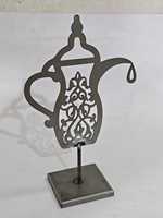 Support de table décoratif en fer de style arabesque islamique de luxe |   Décoration Ramadan Eid à motif vertical découpé au laser, art arabe, cadeau