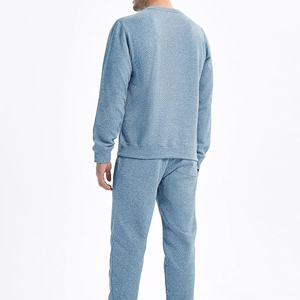 Ensemble de survêtement confortable pour homme en molleton de coton, sweat à capuche et pantalon de jogging, fermeture éclair intégrale, vêtements de sport personnalisés - Product Image 3