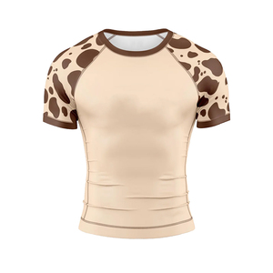 เสื้อรัดกล้ามเนื้อผู้ชายสำหรับออกกำลังกาย พิมพ์ลายแบบ Sublimation สำหรับเล่นกีฬา ฟิตเนส แขนสั้น ชุดต่อสู้ - Product Image 2