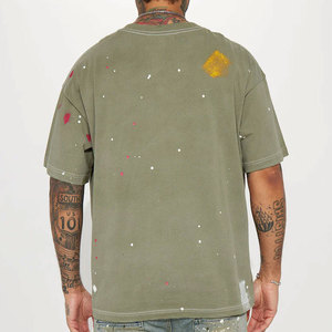 Camiseta Casual de Lona Transpirable de Alta Calidad, Personalizable, Negra, Extra Grande, Mezcla de Seda/Algodón, para Hombre, Talla Grande, Verano, Elegante y Moderna - Product Image 3