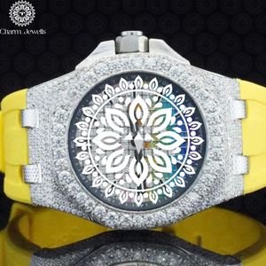 Charm Jewells Montre de luxe en acier inoxydable, boîtier carré, résistante à l'eau 10 bars, cadran analogique, mouvement mécanique 43 mm, date automatique - Product Image 1