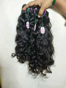 Extensions de cheveux humains indiens bruts de style birman, texture bouclée, tissage de cheveux Remy, ondulations profondes naturelles non traitées, cheveux coupés à la machine - Product Image 3