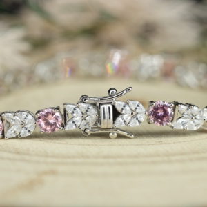 Retro Style Trendy Women's 925 <b>Silver</b> Rhodium Plated Geometric Texture Flex Stretch <b>Bangle</b> with Snake Chain-Gift - Product Image 4