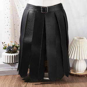 Cinturón de Cuero PU Negro Estilo Guerrero, Ajustable, con Correas de Kilt, para Hombre, 2026 - Product Image 1