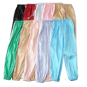 PRO ENTERPRISES Pantalones de chándal ajustados para mujer 100% algodón Cierre de cordón Ropa de calle de invierno - Product Image 6