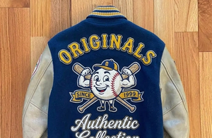 Blouson universitaire personnalisé pour homme en molleton épais avec broderie lettrée, style hip-hop matelassé, long, hiver, 100% coton - Product Image 4