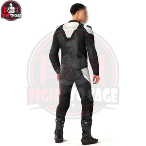 Trajes de Motociclismo de Cuero de Alto Rendimiento, Personalizables, Talla Grande, Protección Completa Contra el Viento, Blancos y Negros, Venta al Por Mayor - Product Image 4