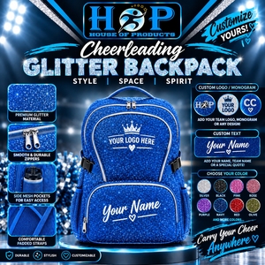 Sac à dos de cheerleading avec logo imprimé, couleur personnalisable, paillettes, grande capacité, sacs de sport pour cheerleading, léger, sac à dos pailleté - Product Image 2