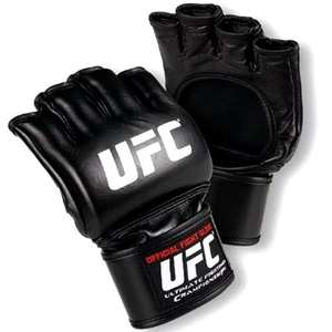Gants d'entraînement UFC MMA Boxe Sanda en cuir PU léger antidérapant avec sangle de poignet réglable demi-doigt - Product Image 1