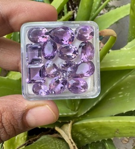 Lote de Amatistas Africanas Naturales de Calidad AAA, Corte Esmeralda, Corte Brillante, Gemas Sueltas Facetadas, Iridiscentes, Venta al Por Mayor - Product Image 2