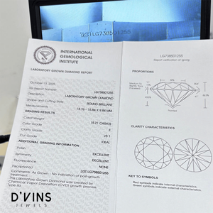 เพชรหลวม D'vins jewels ราคาโรงงาน น้ำหนักมาก 15.21 กะรัต F VS1 ทรงกลม เพชรเพาะเลี้ยงในห้องปฏิบัติการ - Product Image 2