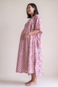 Robe maxi décontractée en coton, confortable et ample, vêtements de plage, robe de maternité - Product Image 3