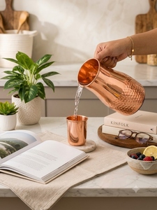 100% Pure Copper Water Bottle 850ml Leakproof BPA Free Double Wall Eco-Friendly Portable for Office Home and Daily Use - Product Image 2