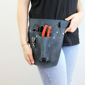 Professional florist <b>leather</b> <b>tool</b> belt durable multi pocket gardening waist pouch premium OEM <b>tool</b> belts wholesale price - Product Image 6